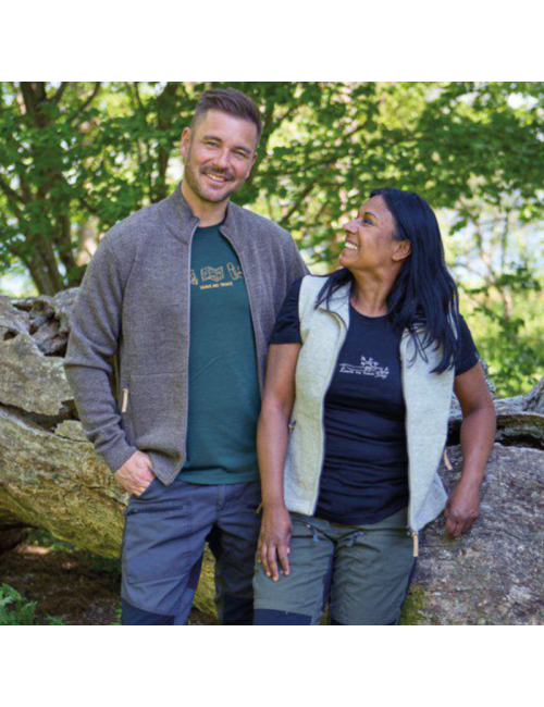 Ivanhoe T-shirt UW Cilla Vine für Frauen - 100% Merinowolle - Grün