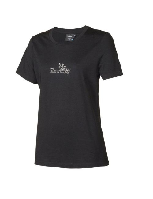Ivanhoe T-shirt UW Cilla Vine für Frauen - 100% Merinowolle - Schwarz