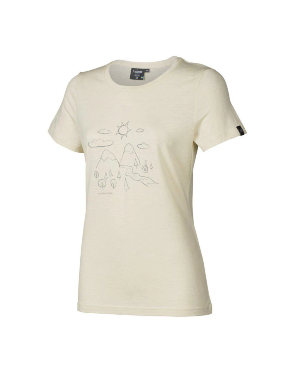Camiseta Ivanhoe UW Cilla Outdoor para mujer - 100% lana merino - Beige