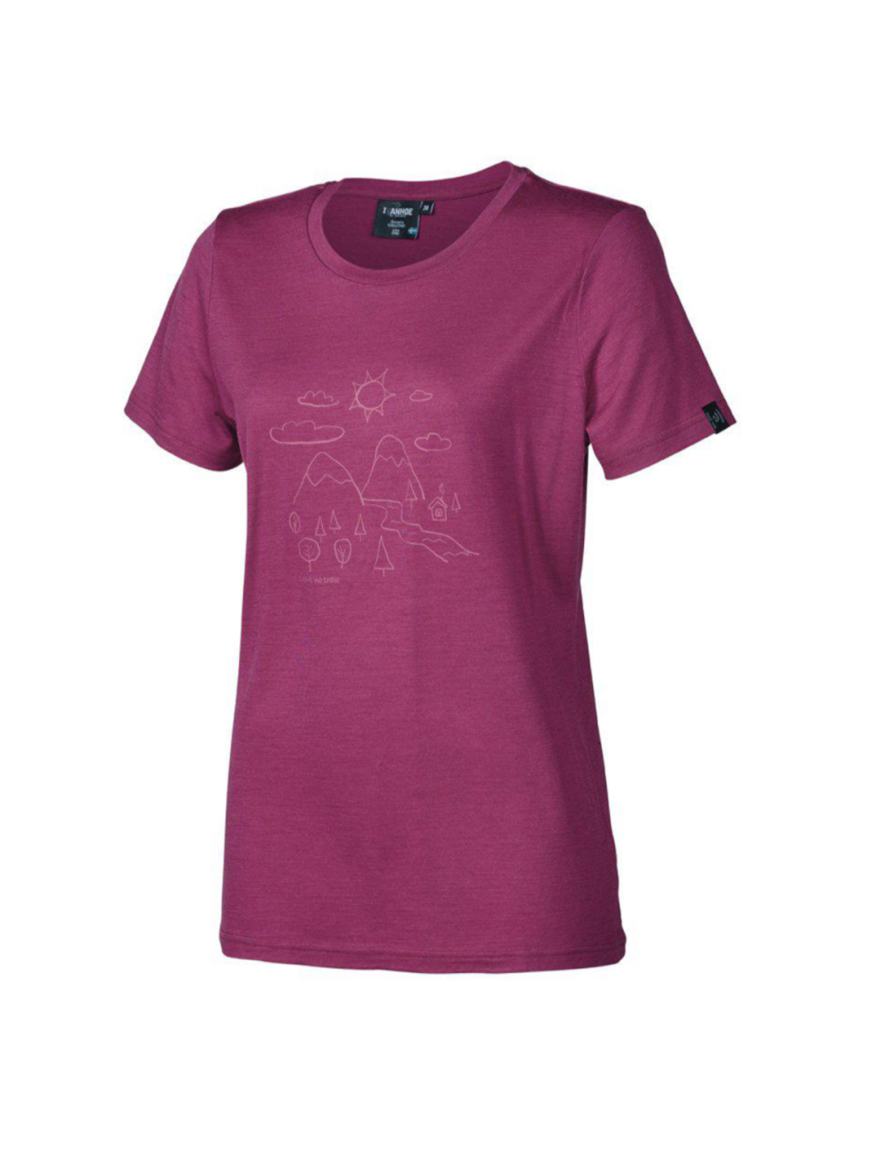 Ivanhoe T-Shirt UW Cilla Outdoor für Frauen - 100% Merinowolle - Pink