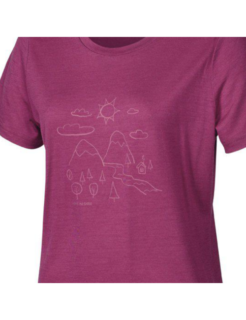 Ivanhoe T-Shirt UW Cilla Outdoor für Frauen - 100% Merinowolle - Pink