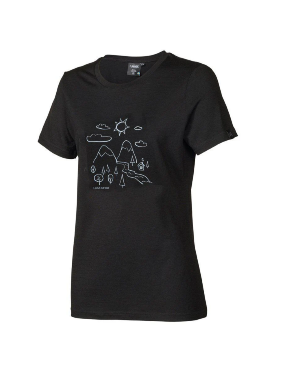 Ivanhoe T-shirt UW Cilla Outdoor für Frauen - 100% Merinowolle - Schwarz