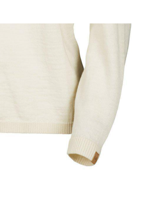 Maglia Ivanhoe NLS Tunabo Natural White collo a barca - 100% pura lana non tinta