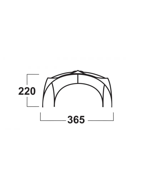 Tenda per feste Husky Broof L Shelter 365 x 365 x 220 - Verde