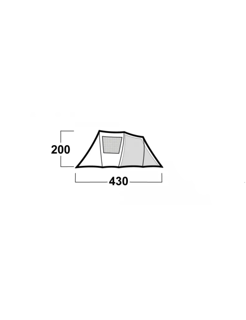 Husky Baul 4 - familie tent - 4 persoons - Groen