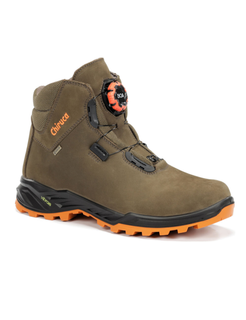 Chiruca Wanderschuhe Cares Boa Hi-Vis - GoreTex Verde - Vibram - Grün