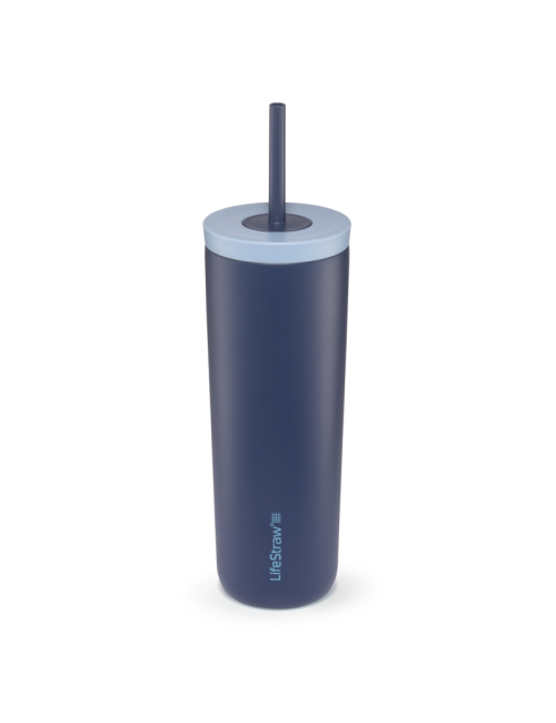 LifeStraw botella con filtro de agua Go Tumbler 500 ml acero inoxidable aislado 500 ml - Azul oscuro