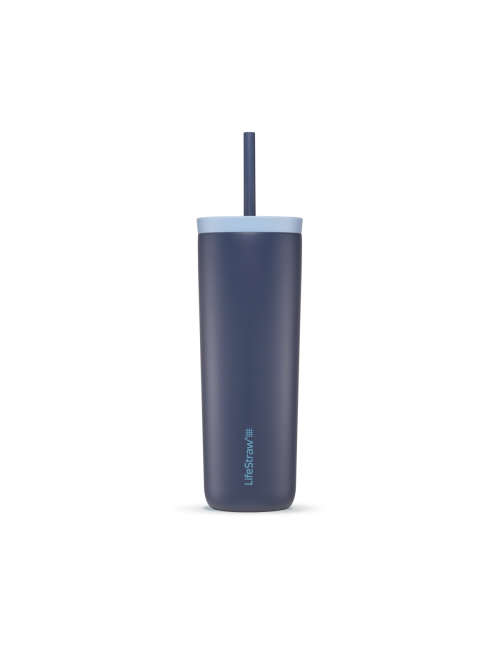 LifeStraw bouteille d'eau filtrante Go Tumbler 500 ml acier inoxydable isolée - Bleu foncé