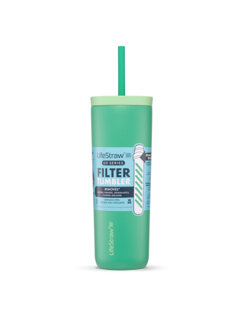 LifeStraw Wasserfilterflasche Go Tumbler 500 ml Edelstahl isoliert 500 ml - Grün
