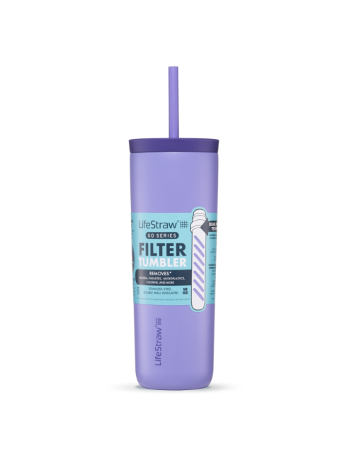 LifeStraw waterfilterfles Go Tumbler 500 ml RVS geïsoleerd 500 ml - Paars