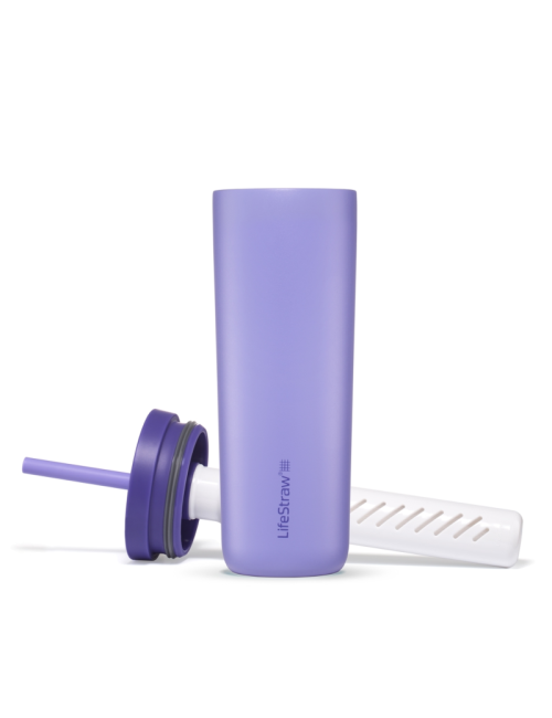 LifeStraw waterfilterfles Go Tumbler 500 ml RVS geïsoleerd 500 ml - Paars