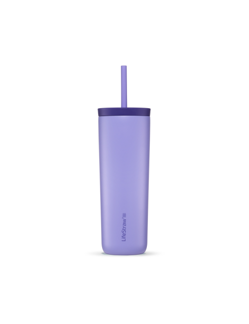 Bottiglia con filtro per acqua LifeStraw Go Tumbler 500 ml in acciaio inox isolato - Viola