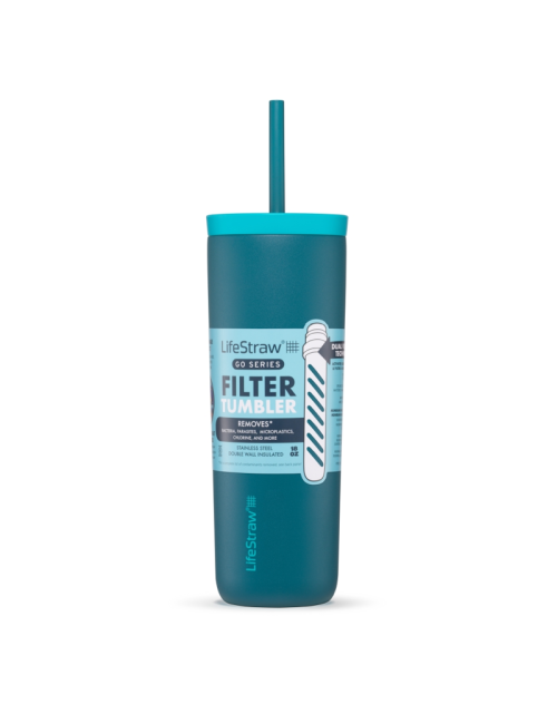 LifeStraw bottiglia con filtro per acqua Go Tumbler 500 ml in acciaio inox isolato - Blu