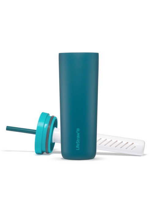 LifeStraw bottiglia con filtro per acqua Go Tumbler 500 ml in acciaio inox isolato - Blu