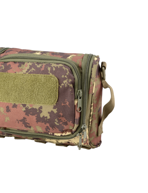 Defcon 5 Borsa da toilette tattica compatta con ampio spazio di archiviazione - Verde mimetico italiano