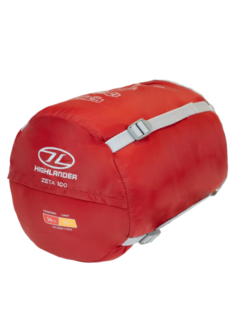 Sacco a pelo Highlander Zeta 100 Mummy - Sacco a pelo estivo leggero 10°C - Rosso scarlatto
