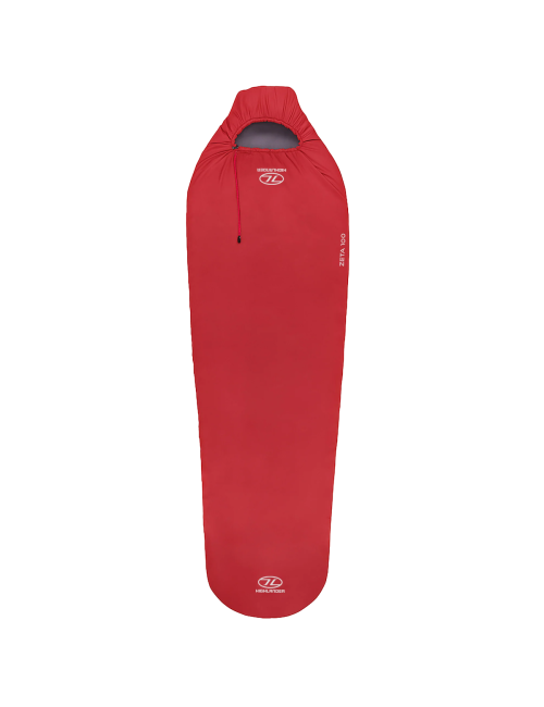 Highlander Zeta 100 Mummy Sleeping Bag - Saco de dormir ligero para el verano 10°C - Rojo escarlata