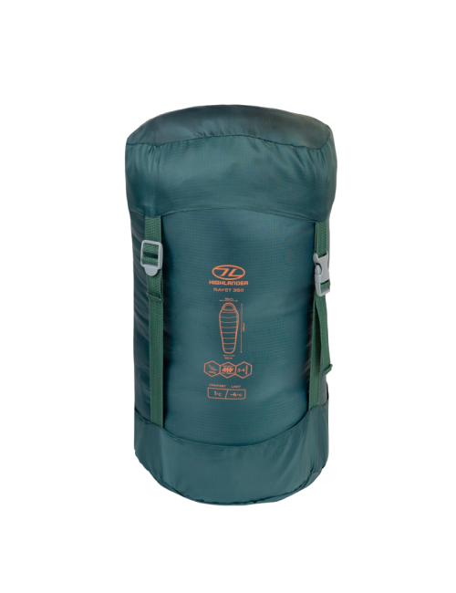 Highlander mummyslaapzak Rayet 350 Pine Green -4°C - Groen