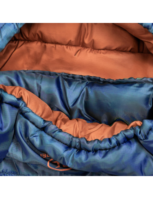 Sacco a pelo Highlander Rayet 250E Hybrid Mummy - Caldo e confortevole fino a 1°C - Blu profondo
