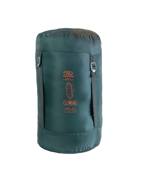 Highlander mummyslaapzak Rayet Hybrid 350E Pine Green -4°C - Groen