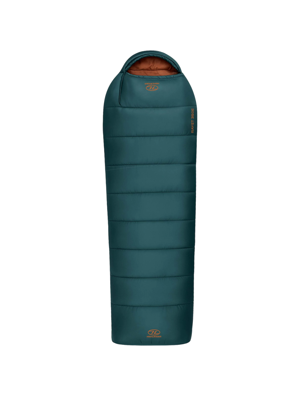 Highlander mummyslaapzak Rayet Hybrid 350E Pine Green -4°C - Groen