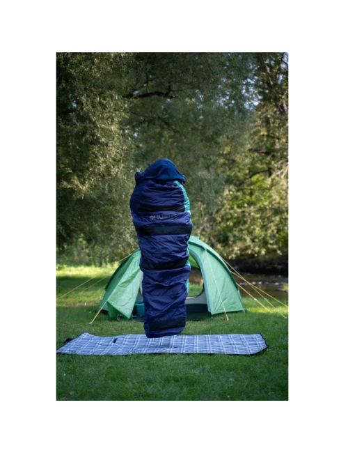 Saco de dormir momia Husky Espace Azul - Menta -5°C - 210 x 85 cm - Azul