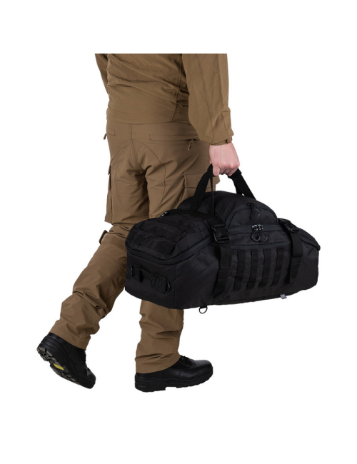 101 Inc. borsa da viaggio tattica per il weekend 3 in 1 - 80 litri - Nero