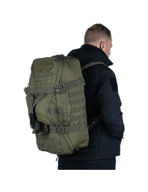101 Inc. bolsa de viaje táctica de fin de semana 3 en 1 - 80 litros - Verde