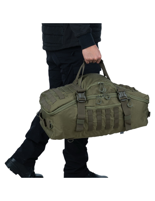 101 Inc. bolsa de viaje táctica de fin de semana 3 en 1 - 80 litros - Verde