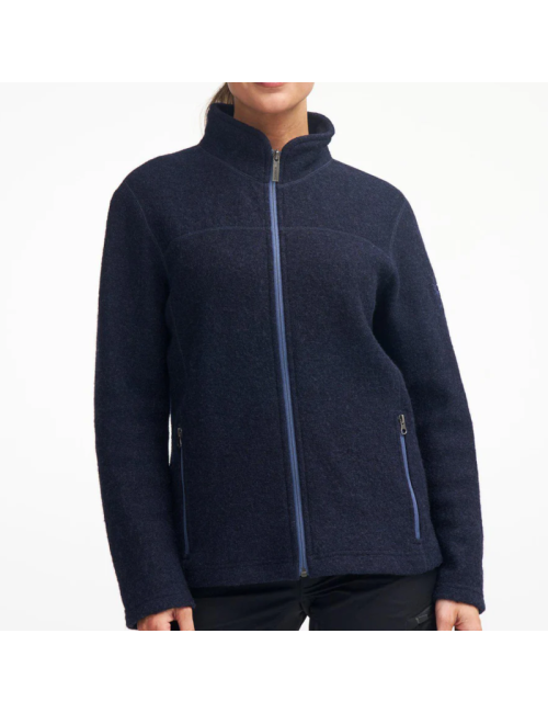 Ivanhoe Damen Wollstrickjacke mit Reißverschluss Beata Deep Red - Rot