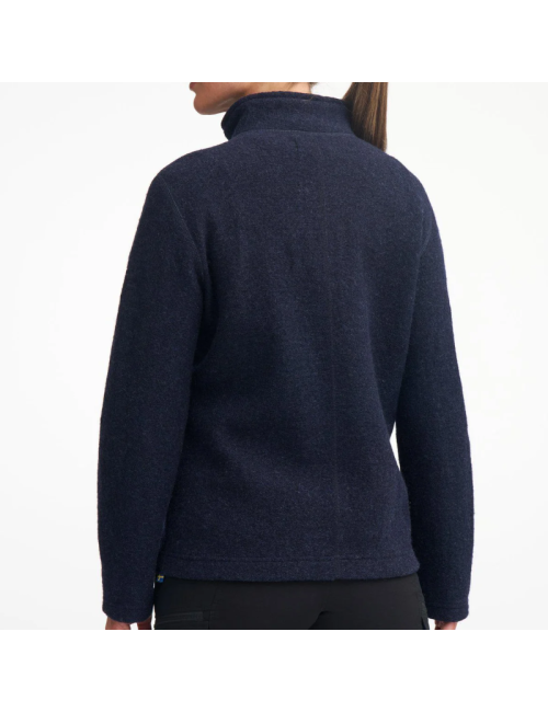 Ivanhoe cardigan en laine entièrement zippé pour femmes Beata Deep Red - Rouge