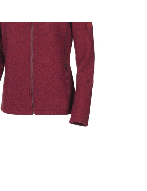 Ivanhoe dames wollen full-zip vest Beata Deep Red - Rood