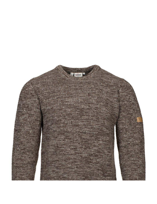 Jersey Ivanhoe NLS Petal Chocolat Mouline hombre - 100% pura lana sin tintar