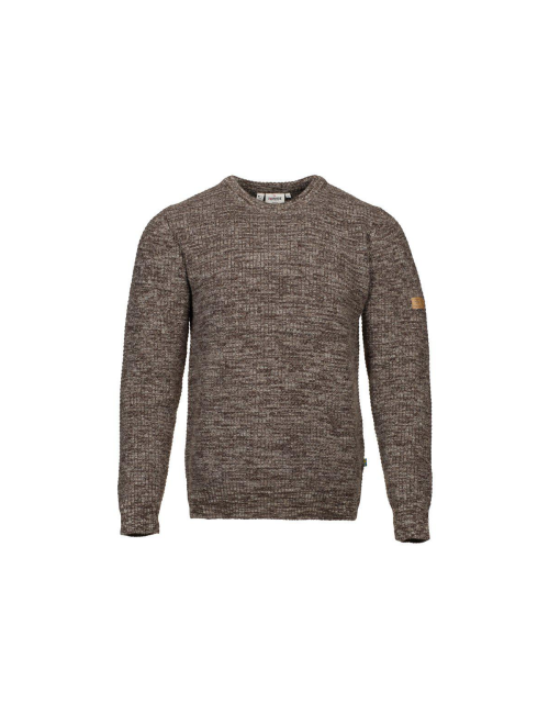 Jersey Ivanhoe NLS Petal Chocolat Mouline hombre - 100% pura lana sin tintar