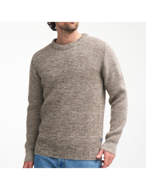 Jersey Ivanhoe NLS Petal Chocolat Mouline hombre - 100% pura lana sin tintar