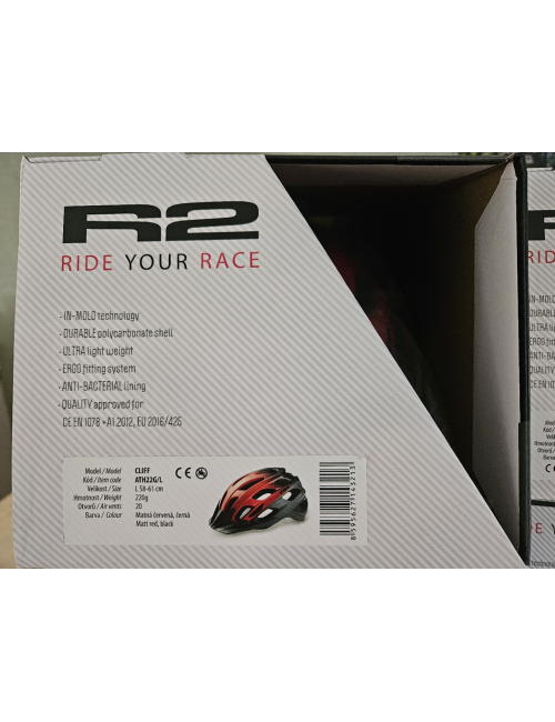 Casque cycliste R2 Cliff - technologie in mould - Marron