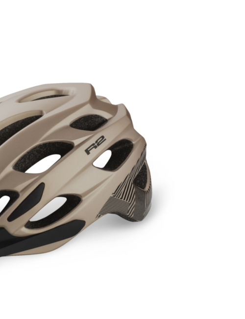 Casque cycliste R2 Cliff - technologie in mould - Marron
