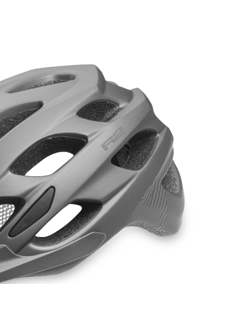 R2 Fahrradhelm Cliff Grey - in mould technology - Grau