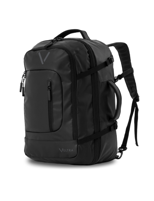 Veltra Rucksack Cabin Bag Combo mit RFID-Fach und Anti-Diebstahl-Reißverschlüssen - Schwarz