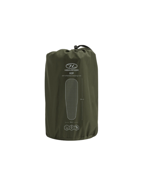 Materassino autogonfiante Highlander Kip Mat - Valore R 3,2 - Verde oliva