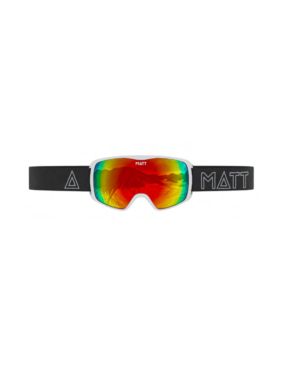 Masque de ski MATT Ski Collection Kompakt Mask Cherry - Blanc avec Rouge