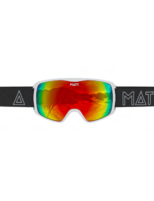 MATT occhiali da sci Collezione sci Kompakt Maschera Cherry - Bianco con rosso