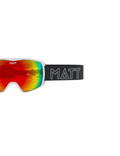 MATT occhiali da sci Collezione sci Kompakt Maschera Cherry - Bianco con rosso