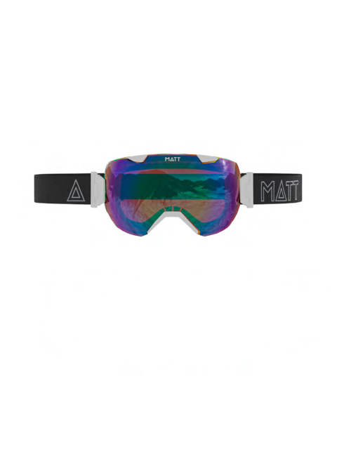 Masque de ski MATT Ski Collection Synchro Camo White - Blue (avec 2 lentilles) - White