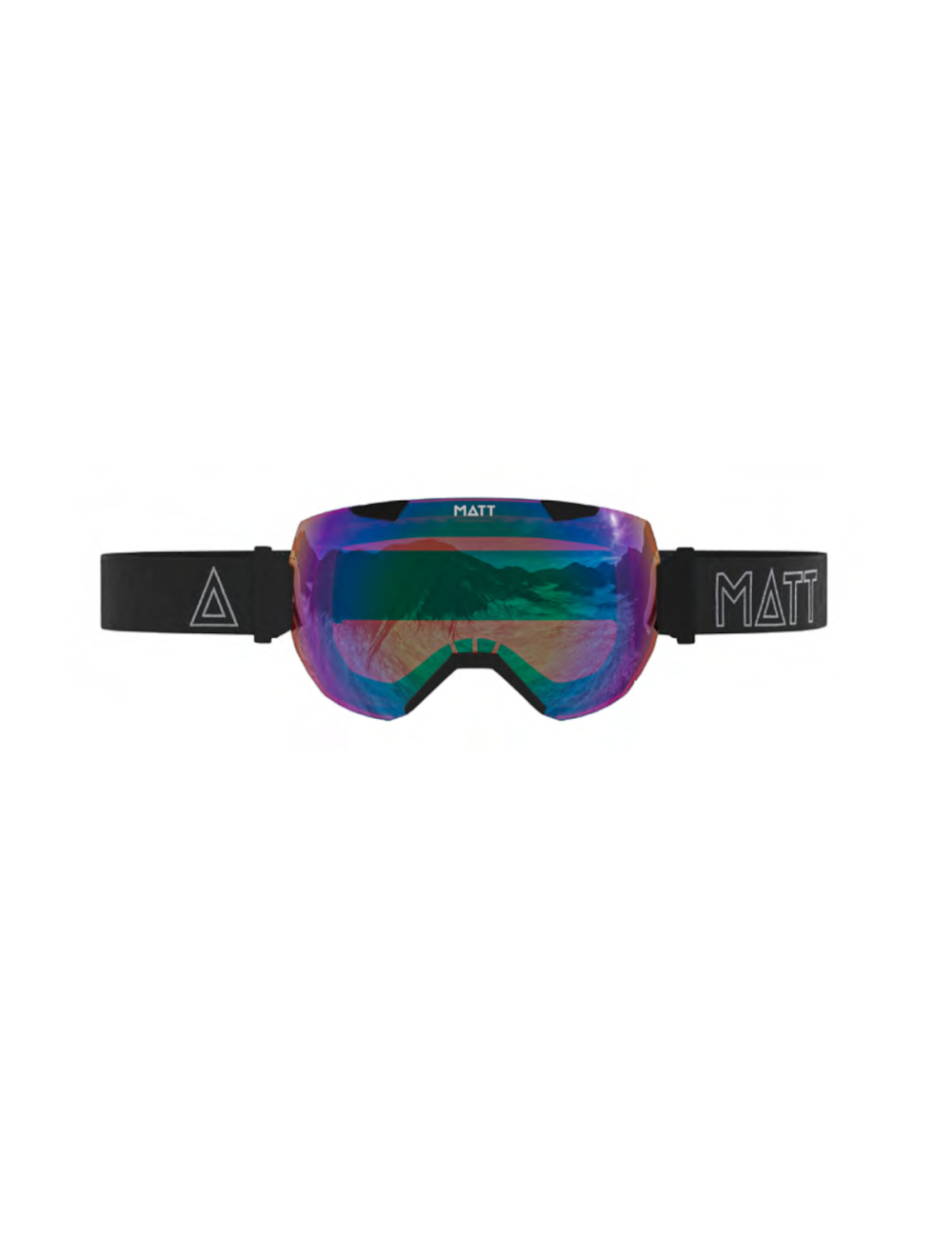 Occhiali da sci MATT Ski Collection Synchro Camo Nero - Azzurro (con 2 lenti) - Nero
