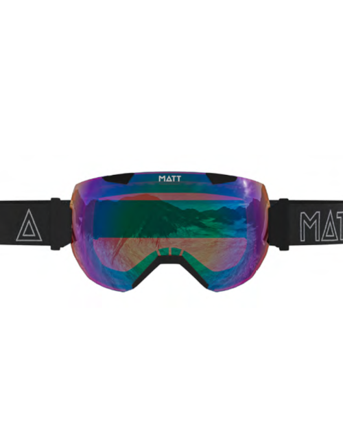 Occhiali da sci MATT Ski Collection Synchro Camo Nero - Azzurro (con 2 lenti) - Nero
