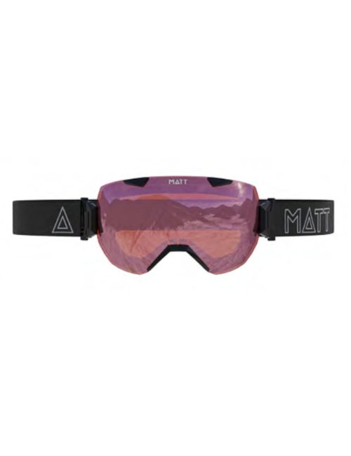 Masque de ski MATT Ski Collection Synchro Black - Orange (avec 2 verres) - Noir