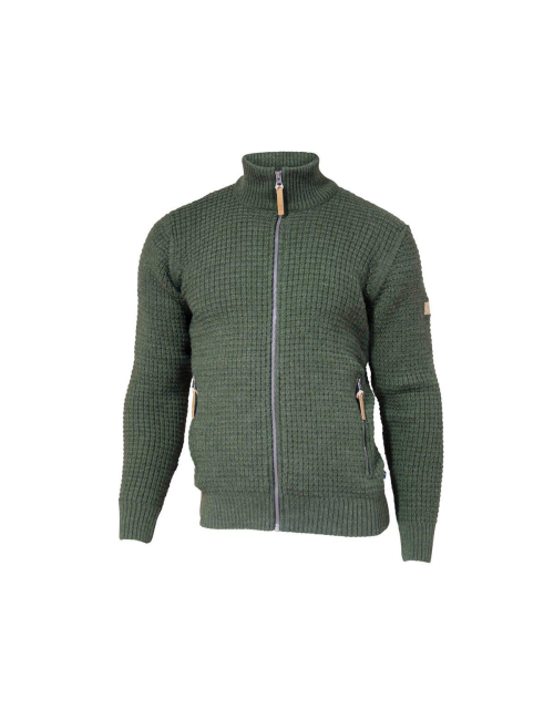 Maglia Ivanhoe Moritz full zip Loden Verde - 100% lana - Verde