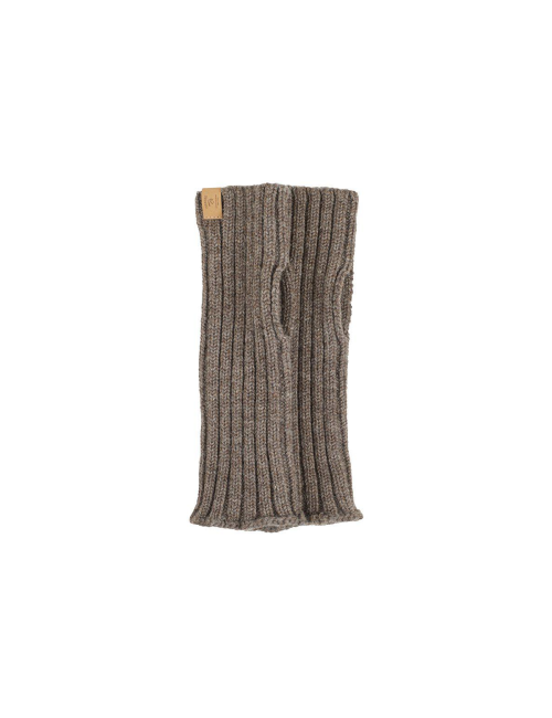 Calientamanos de punto de lana Ivanhoe NLS gaters Nutmeg - Marrón