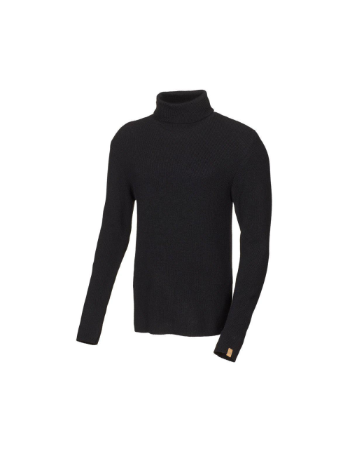 Ivanhoe turtleneck GY Tolken Black for men - merino wool - Black